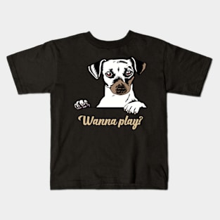 Jack Russell Dog Wanting to Play Kids T-Shirt